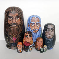 Hand-painted Harry Potter nesting doll set 